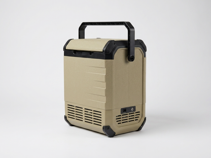 ROLi Mini 10L portable fridge, rear view showing 12V plug