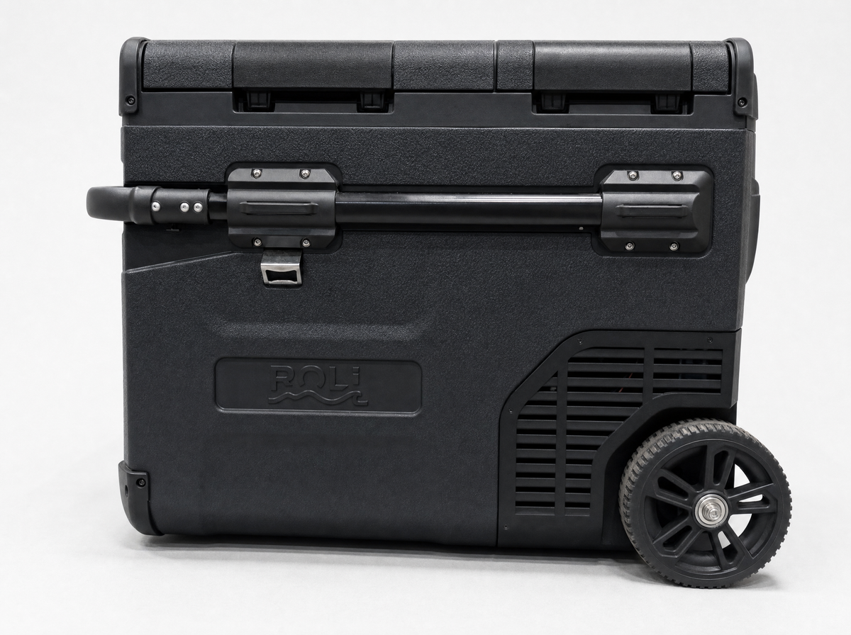 ROLi Weekender 45L dual zone portable fridge, front view